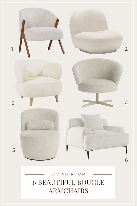 Beautiful Boucle Armchairs for your Living Room