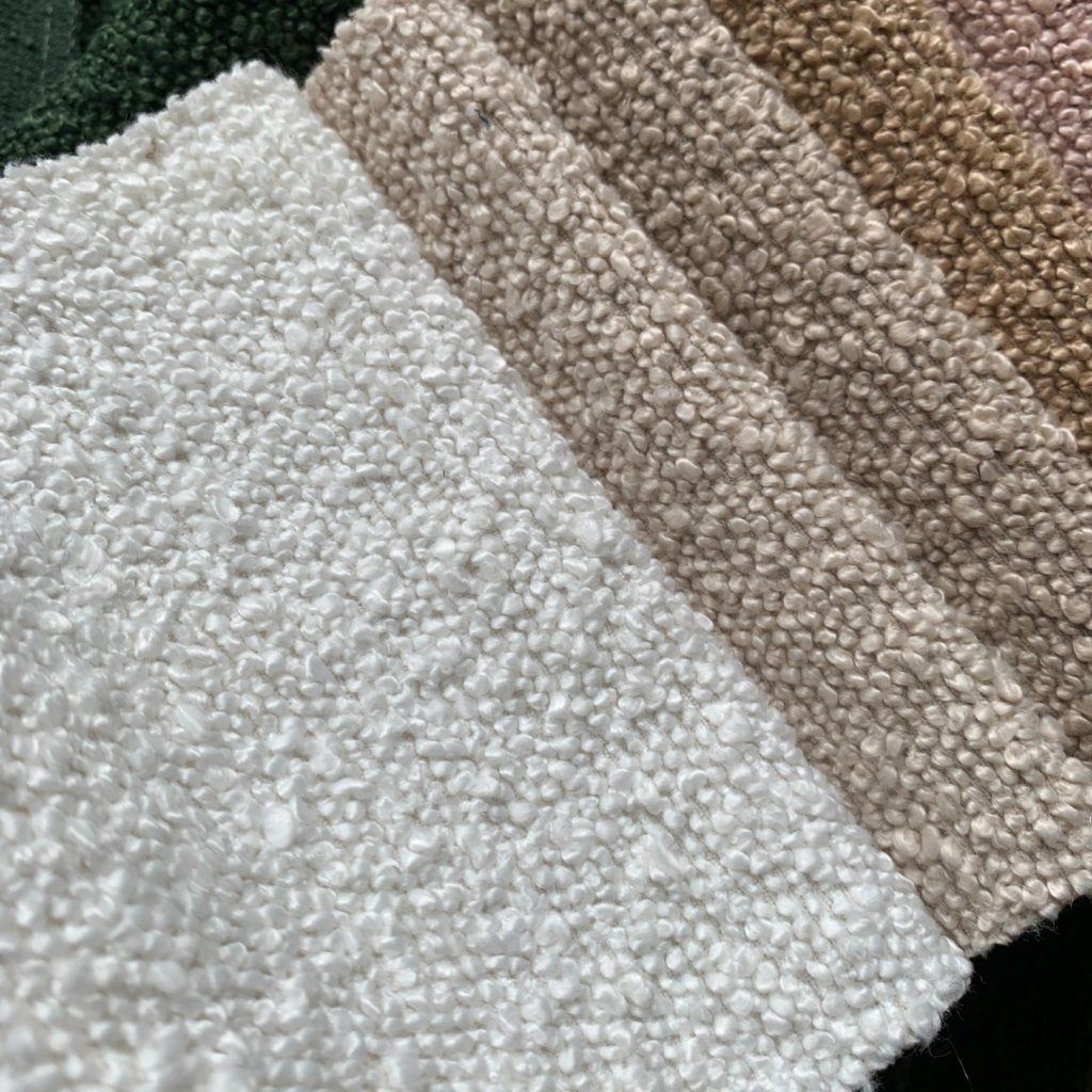 boucle fabric samples