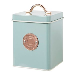 pastel tea coffee and sugar canister